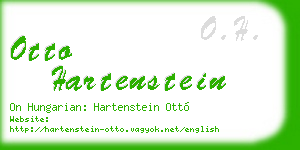 otto hartenstein business card